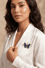 Broche Luxury Mariposa Morpho Azul